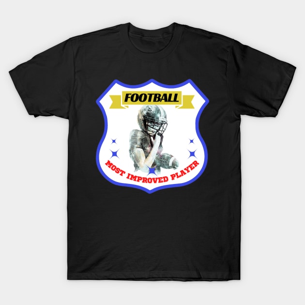 Most improved player football T-Shirt by Aspectartworks